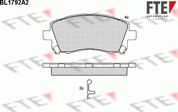 FTE BL1792A2 - Kit pastiglie freno, Freno a disco autozon.pro