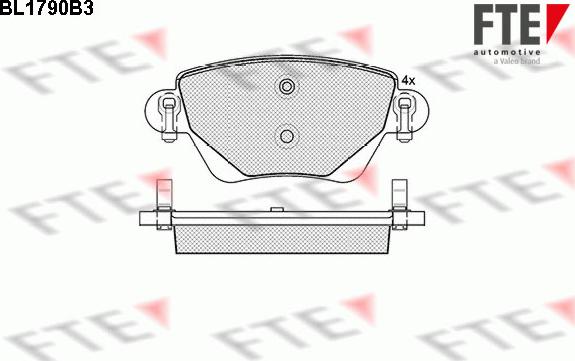 FTE BL1790B3 - Kit pastiglie freno, Freno a disco autozon.pro