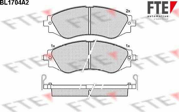 FTE BL1704A2 - Kit pastiglie freno, Freno a disco autozon.pro