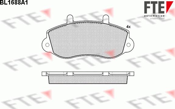 FTE BL1688A1 - Kit pastiglie freno, Freno a disco autozon.pro