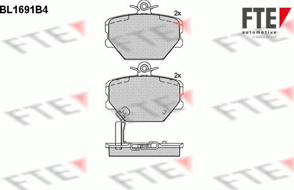 FTE 9010303 - Kit pastiglie freno, Freno a disco autozon.pro