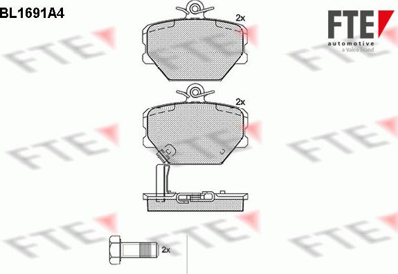 FTE 9010302 - Kit pastiglie freno, Freno a disco autozon.pro