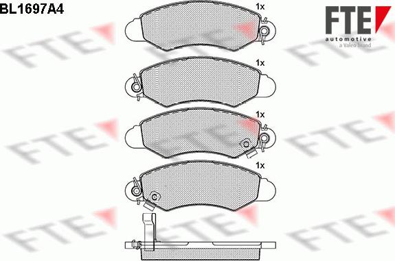 FTE 9010307 - Kit pastiglie freno, Freno a disco autozon.pro