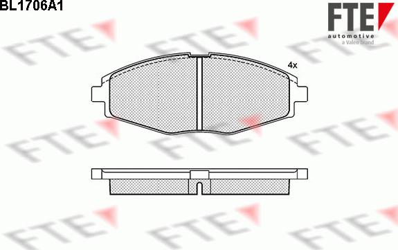 FTE BL1706A1 - Kit pastiglie freno, Freno a disco autozon.pro