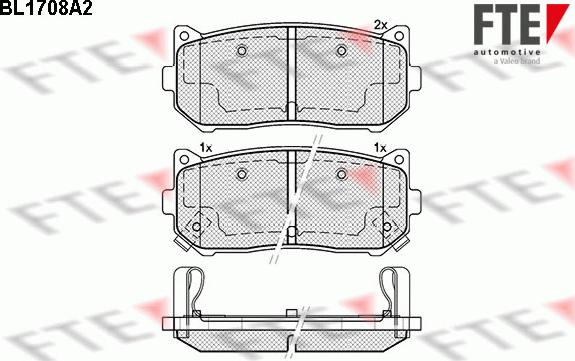 FTE BL1708A2 - Kit pastiglie freno, Freno a disco autozon.pro