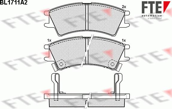 FTE BL1711A2 - Kit pastiglie freno, Freno a disco autozon.pro