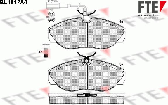 FTE BL1812A4 - Kit pastiglie freno, Freno a disco autozon.pro