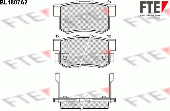 FTE BL1807A2 - Kit pastiglie freno, Freno a disco autozon.pro