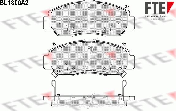 FTE BL1806A2 - Kit pastiglie freno, Freno a disco autozon.pro