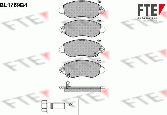 FTE BL1769B4 - Kit pastiglie freno, Freno a disco autozon.pro