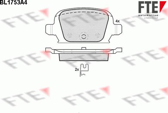 FTE 9010334 - Kit pastiglie freno, Freno a disco autozon.pro