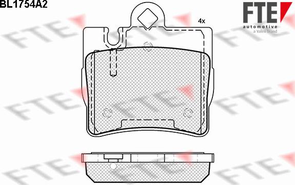 FTE BL1754A2 - Kit pastiglie freno, Freno a disco autozon.pro