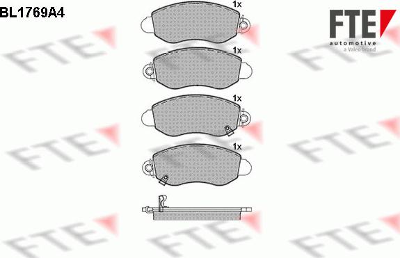 FTE BL1769A4 - Kit pastiglie freno, Freno a disco autozon.pro