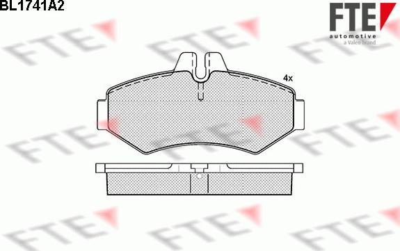 FTE BL1741A2 - Kit pastiglie freno, Freno a disco autozon.pro