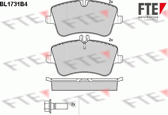 FTE 9010320 - Kit pastiglie freno, Freno a disco autozon.pro