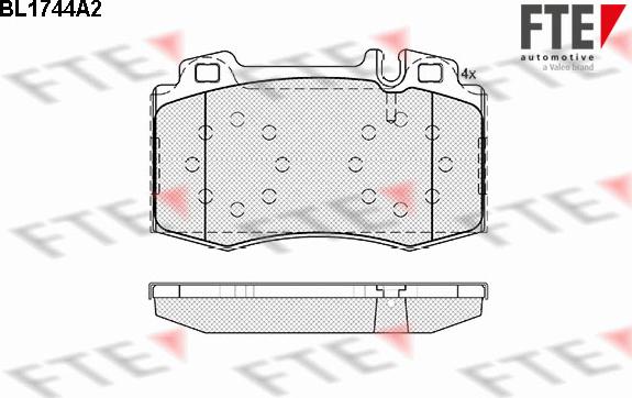 FTE 9010328 - Kit pastiglie freno, Freno a disco autozon.pro