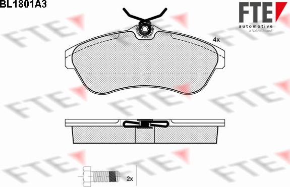 FTE BL1801A3 - Kit pastiglie freno, Freno a disco autozon.pro