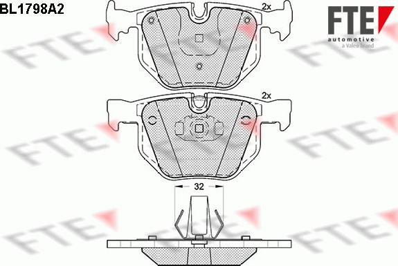 FTE BL1798A2 - Kit pastiglie freno, Freno a disco autozon.pro