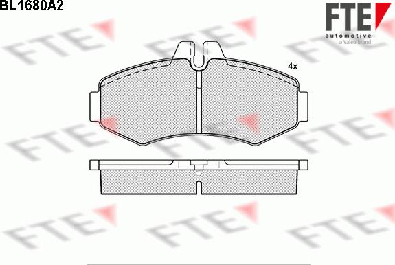 FTE BL1680A2 - Kit pastiglie freno, Freno a disco autozon.pro