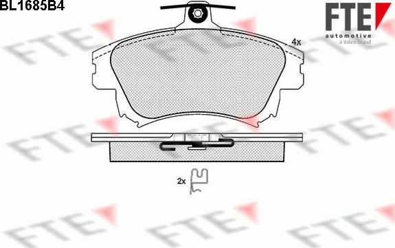 FTE BL1685B4 - Kit pastiglie freno, Freno a disco autozon.pro