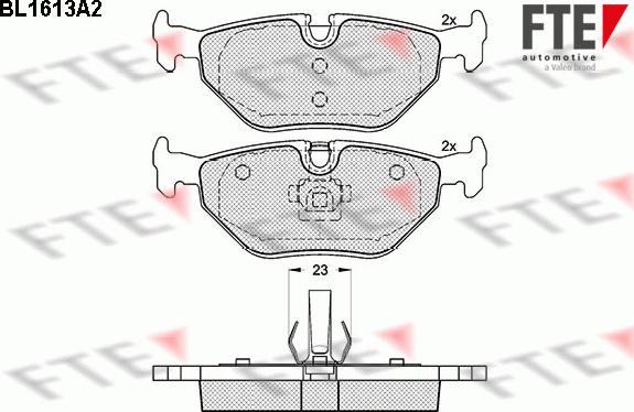 FTE BL1613A2 - Kit pastiglie freno, Freno a disco autozon.pro