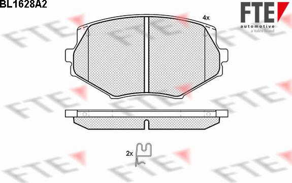 FTE BL1628A2 - Kit pastiglie freno, Freno a disco autozon.pro