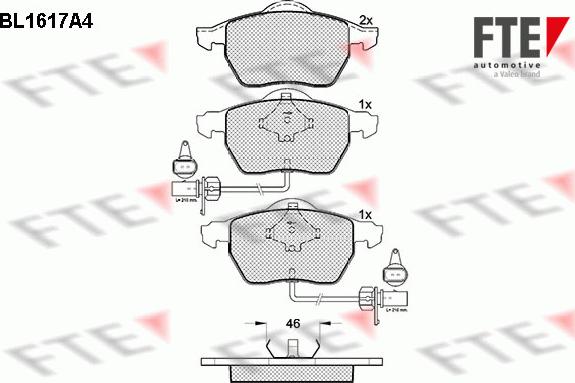 FTE 9010251 - Kit pastiglie freno, Freno a disco autozon.pro