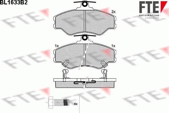 FTE BL1633B2 - Kit pastiglie freno, Freno a disco autozon.pro