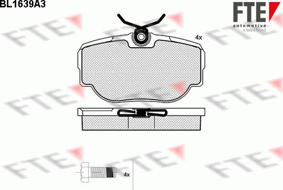 FTE BL1639A3 - Kit pastiglie freno, Freno a disco autozon.pro