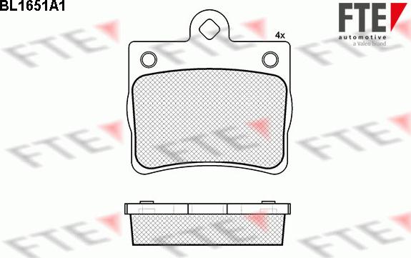 FTE BL1651A1 - Kit pastiglie freno, Freno a disco autozon.pro