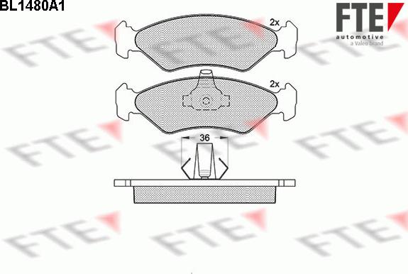 FTE 9010209 - Kit pastiglie freno, Freno a disco autozon.pro