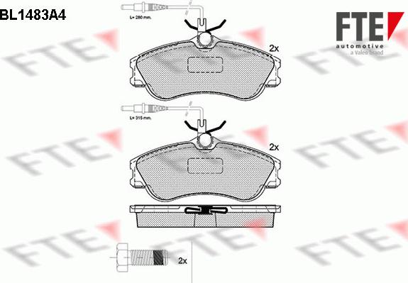 FTE 9010214 - Kit pastiglie freno, Freno a disco autozon.pro