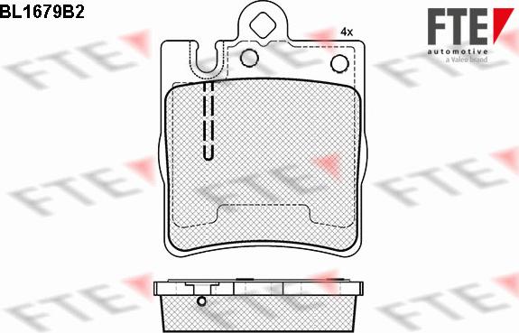 FTE BL1679B2 - Kit pastiglie freno, Freno a disco autozon.pro