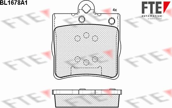 FTE BL1678A1 - Kit pastiglie freno, Freno a disco autozon.pro