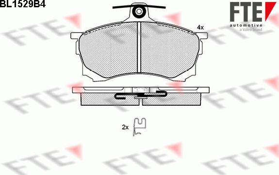 FTE BL1529B4 - Kit pastiglie freno, Freno a disco autozon.pro