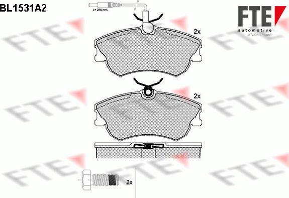 FTE 9010236 - Kit pastiglie freno, Freno a disco autozon.pro