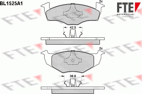 FTE BL1525A1 - Kit pastiglie freno, Freno a disco autozon.pro