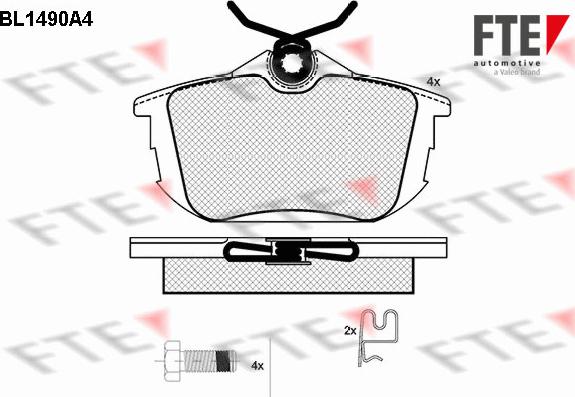 FTE 9010221 - Kit pastiglie freno, Freno a disco autozon.pro