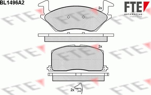 FTE BL1496A2 - Kit pastiglie freno, Freno a disco autozon.pro