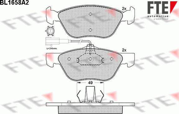 FTE 9010274 - Kit pastiglie freno, Freno a disco autozon.pro