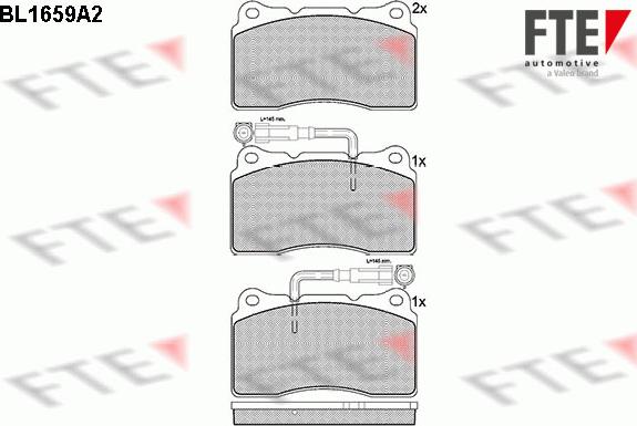 FTE BL1659A2 - Kit pastiglie freno, Freno a disco autozon.pro