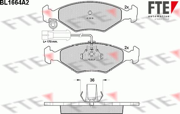 FTE 9010276 - Kit pastiglie freno, Freno a disco autozon.pro