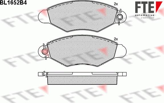 FTE BL1652B4 - Kit pastiglie freno, Freno a disco autozon.pro