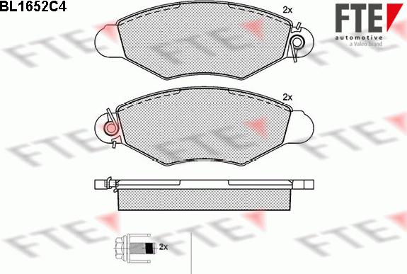 FTE BL1652C4 - Kit pastiglie freno, Freno a disco autozon.pro