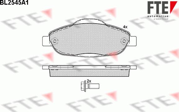 FTE 9010796 - Kit pastiglie freno, Freno a disco autozon.pro