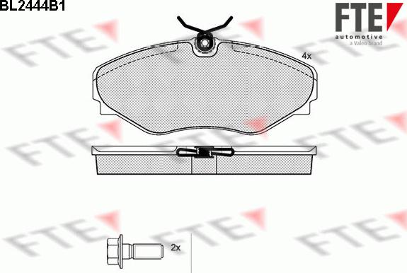 FTE BL2444B1 - Kit pastiglie freno, Freno a disco autozon.pro