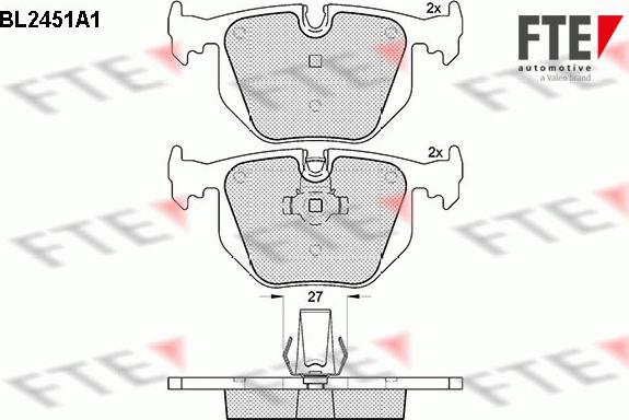 FTE BL2451A1 - Kit pastiglie freno, Freno a disco autozon.pro