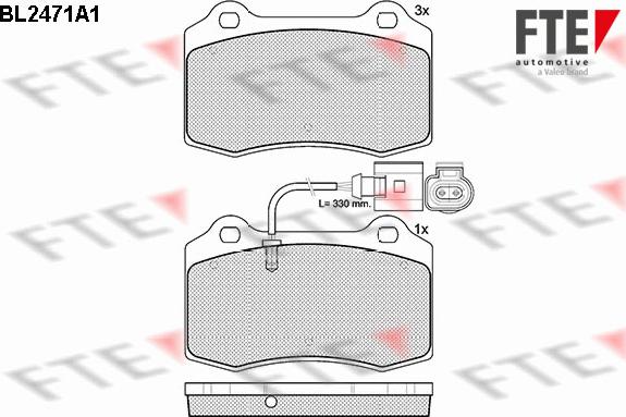 FTE BL2471A1 - Kit pastiglie freno, Freno a disco autozon.pro