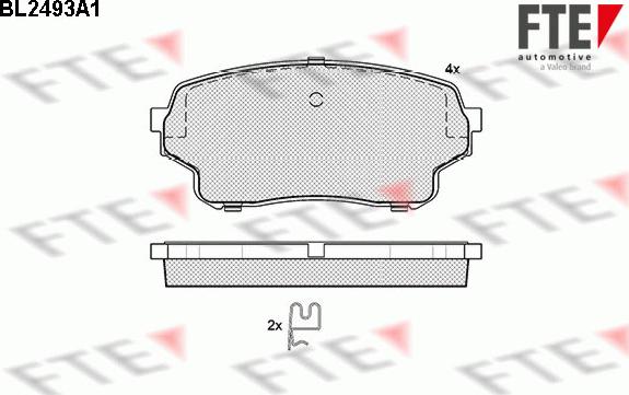 FTE BL2493A1 - Kit pastiglie freno, Freno a disco autozon.pro