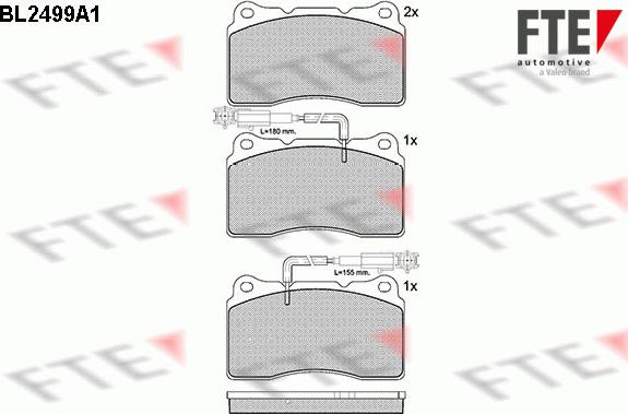 FTE 9010766 - Kit pastiglie freno, Freno a disco autozon.pro